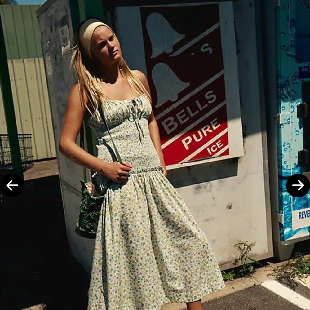 Free People Yellow Green Floral Maxi Dress - Picture 3 of 6